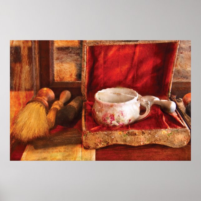 Poster Barbier - Soins pour raser (Devant)