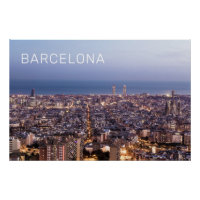 Barcelone Catalogne Sunset Skyline Espagne Citysca