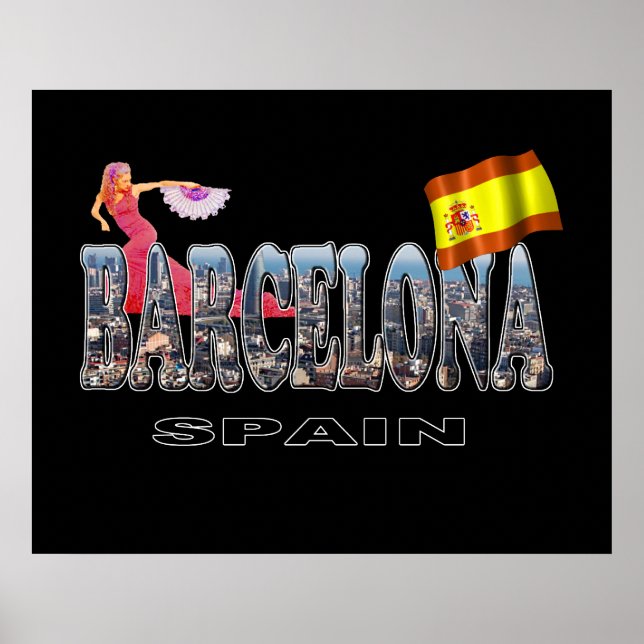 Poster Barcelone Espagne (Devant)