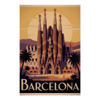 Barcelone Espagne vintage