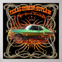 Poster "Barefoot Ronnie" 71 Green Yenko Nova