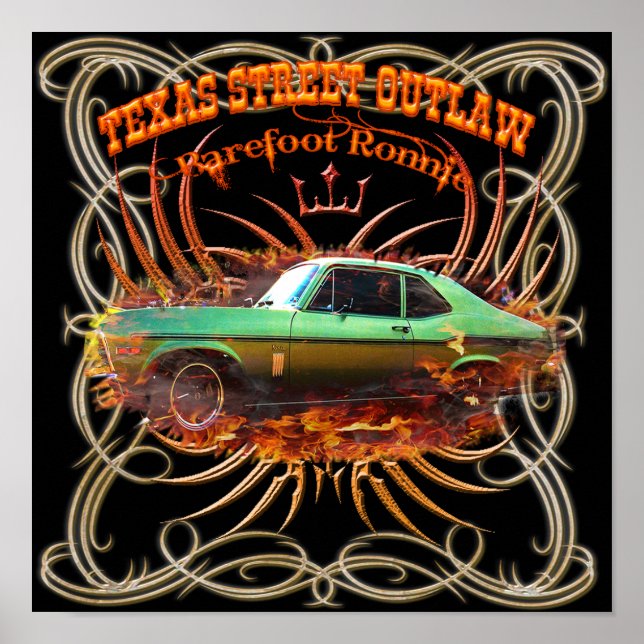 Poster "Barefoot Ronnie" 71 Green Yenko Nova (Devant)