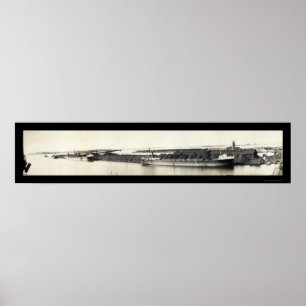 Poster Barges de charbon de Duluth MN Photo 1907