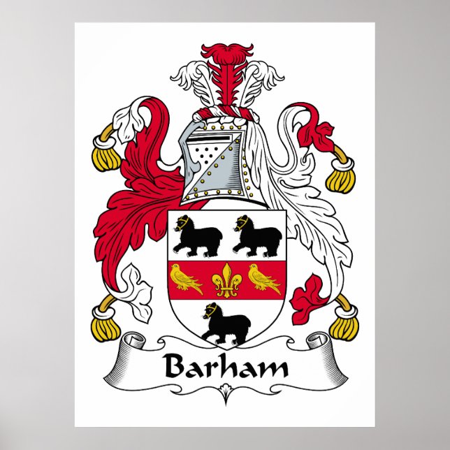 Poster Barham Family Crest (Devant)