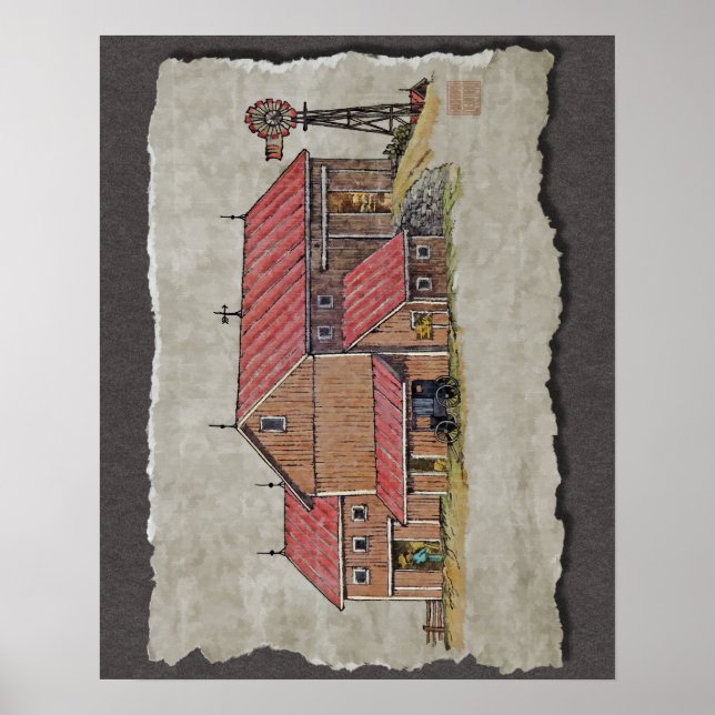 Poster Barne Buggy & Windmill (Devant)