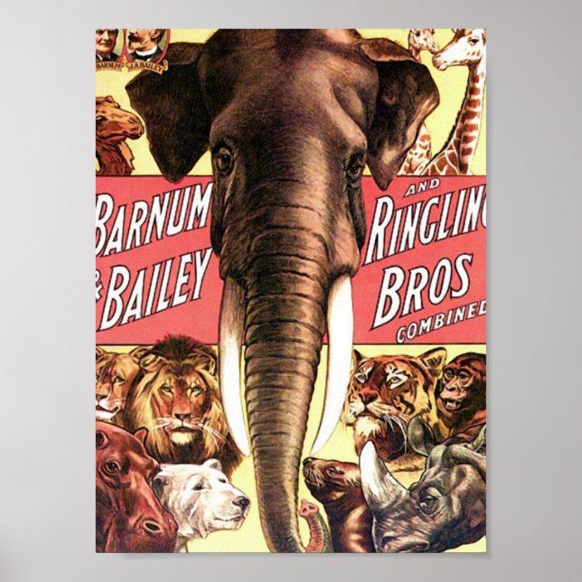 Poster Barnum & Bailey and Ringling Bros Combined - Eleph (Devant)