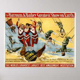 Poster Barnum et Bailey - Les Dillons Volants