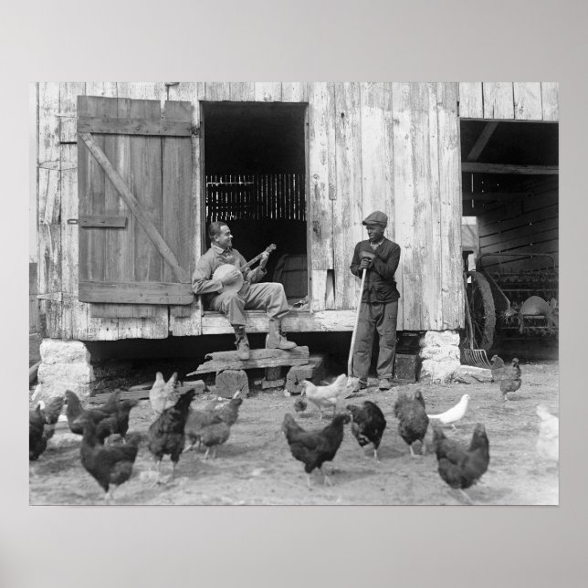 Poster Barnyard Banjo Player, 1927. Photo vintage (Devant)