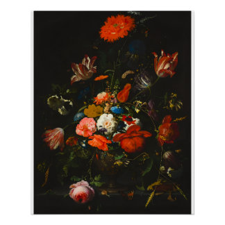 Poster Baroque Vintage Floral Bouquet – Classic Still Lif
