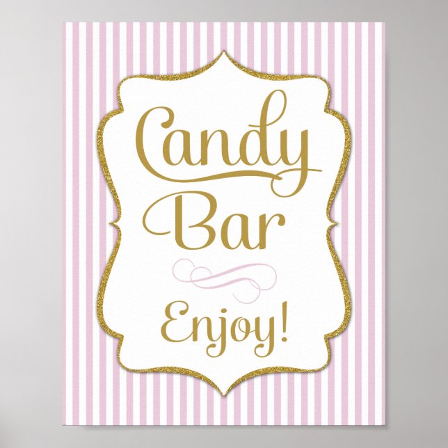 Poster Barre de bonbons SIGNE Pink Gold Buffet (Devant)