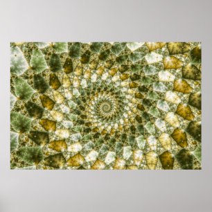 Poster Barres marbrées - Mandelbrot Art