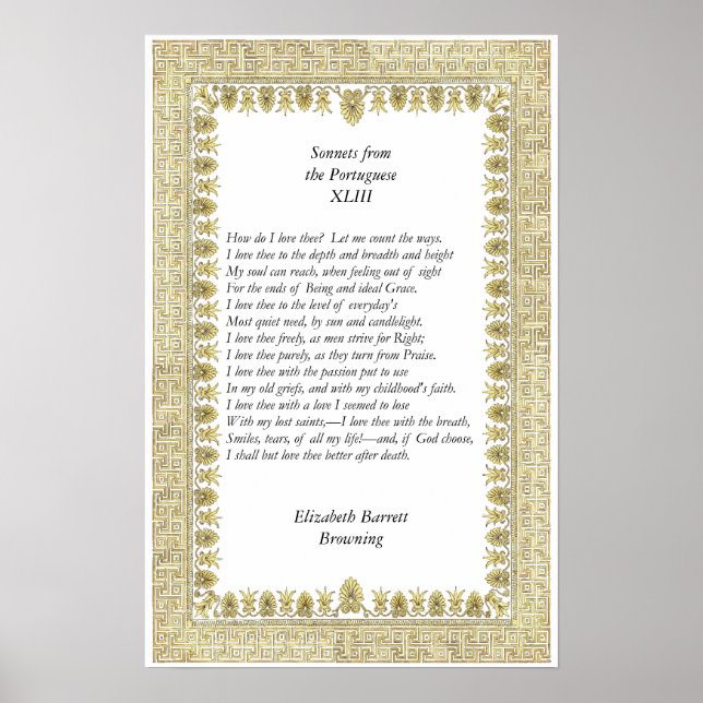 Poster Barrett Browning - Sonnets du Portugais #43 (Devant)