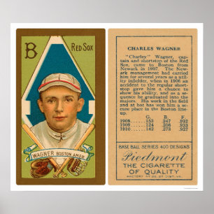 Poster Base-ball 1911 de Heinie Wagner Red Sox