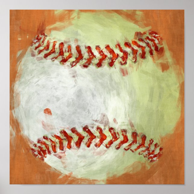 Poster Base-ball abstract (Devant)