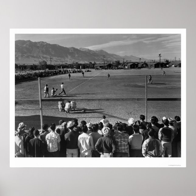 Poster Baseball de Manzanar Ansel Adams (Devant)