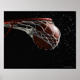 Poster Basket-ball passant par le cercle 2