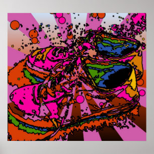 Poster Basket psychédélique