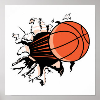Poster basketball déchiré