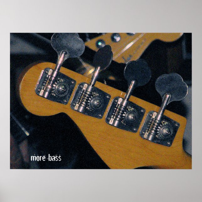 Poster bass guitare tuning pegs (Devant)