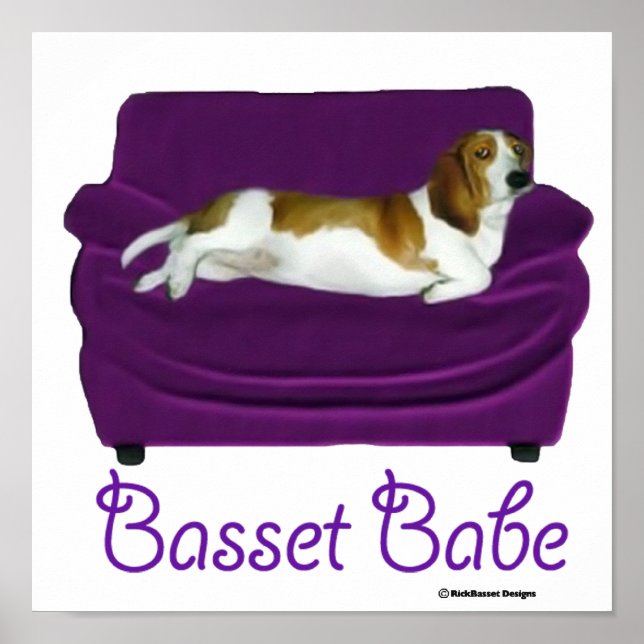Poster Basset Babe (Devant)