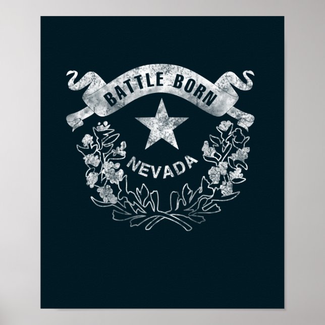 Poster Bataille Born - Nevada, Las Vegas. Logo d'indicate (Devant)