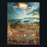 Poster Bataille d'Alexandre à Issus<br><div class="desc">La bataille d'Alexandre à Issus (allemand : Alexanderschlacht) est une peinture à l'huile de 1529 de l'artiste allemand Albrecht Altdorfer (vers 1480-1538), un pionnier de l'art paysager et un membre fondateur de l'école du Danube. Il dépeint la bataille d'Issus en 333 avant Jésus-Christ, au cours de laquelle Alexandre le Grand...</div>