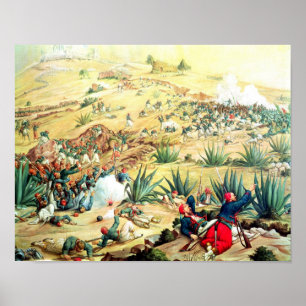 Poster Bataille de Puebla, le 5 mai 1862
