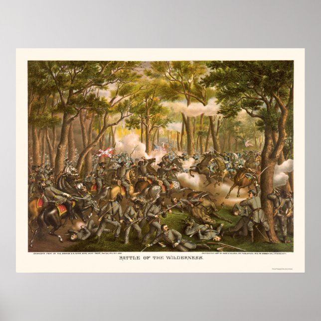 Poster Bataille du désert par Kurz et Allison 1864 (Devant)