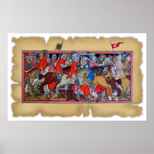 Poster Bataille médiévale