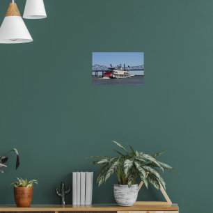 Poster Bateau à rivière