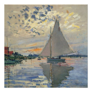 Poster Bateau à voile de Monet Impressionnisme français A
