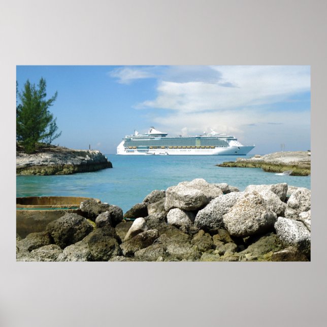 Poster Bateau de croisière à CocoCay (Devant)