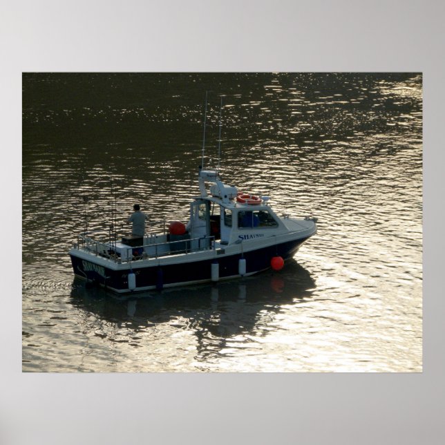 Poster Bateau de pêche, Baie Cardiff, (Devant)