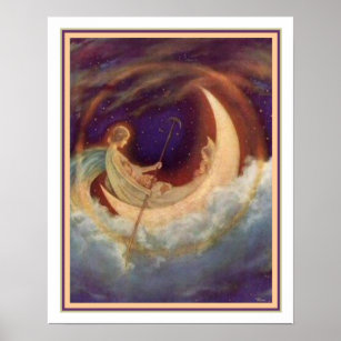 Poster Bateau Lune à Dreamland - Hugh Williams 16 x 20