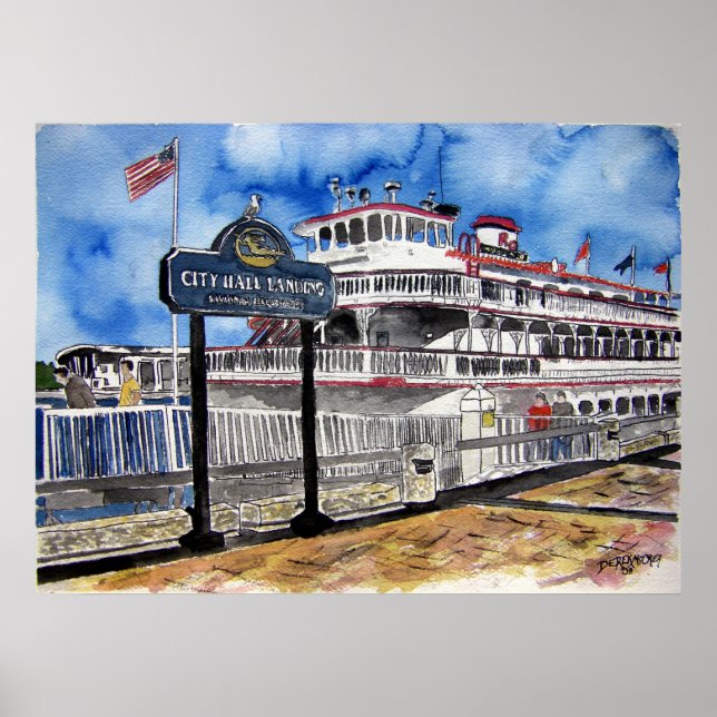Poster bateau_rivière_savannah (Devant)