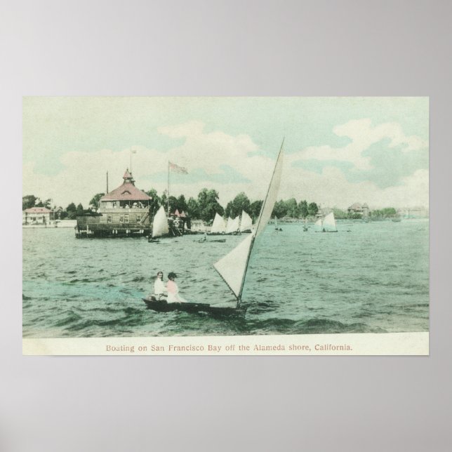 Poster Bateau sur San Francisco BayAlameda, CA (Devant)
