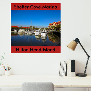 Poster Bateaux à Shelter Cove Marina Hilton Head Island S