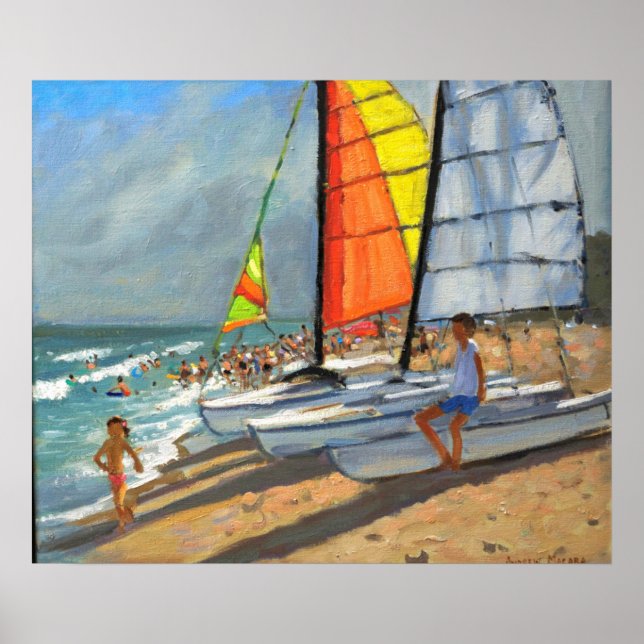 Poster Bateaux à voile Garrucha Espagne (Devant)