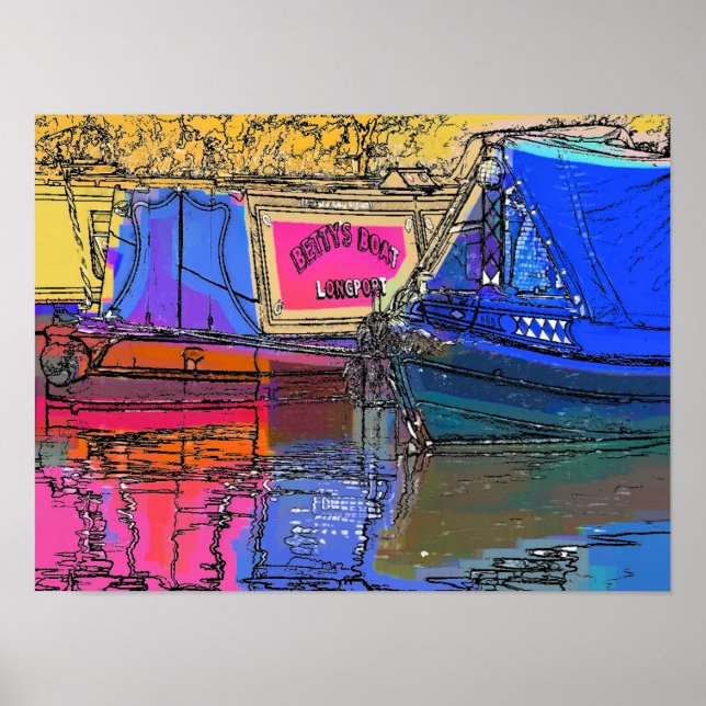 POSTER BATEAUX DE CANAL (Devant)