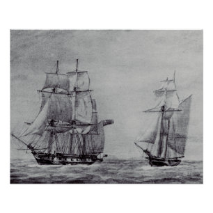 Poster Bateaux Graphiques de l'Océanie Fine Art