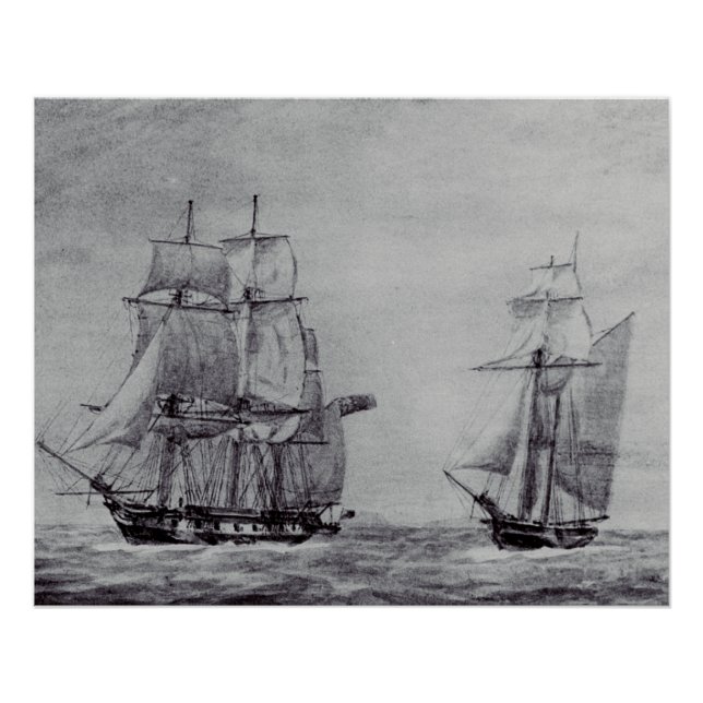 Poster Bateaux Graphiques de l'Océanie Fine Art (Devant)
