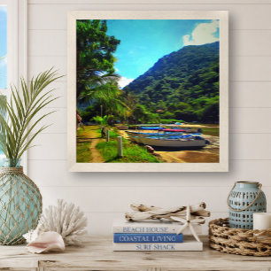 Poster Bateaux Mismaloya sur la rivière 0350 Imprimer