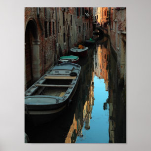 Poster Bateaux sur Canal Water Venice Italie Bâtiments