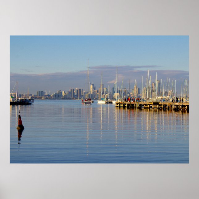 Poster Bateaux sur le port (Devant)