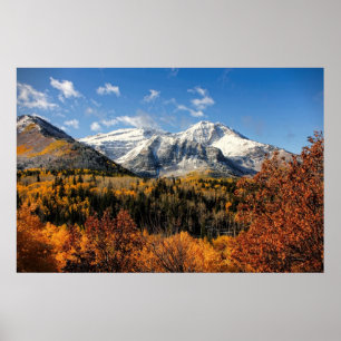Poster Bâti Timpanogos en montagnes de l'Utah d'automne