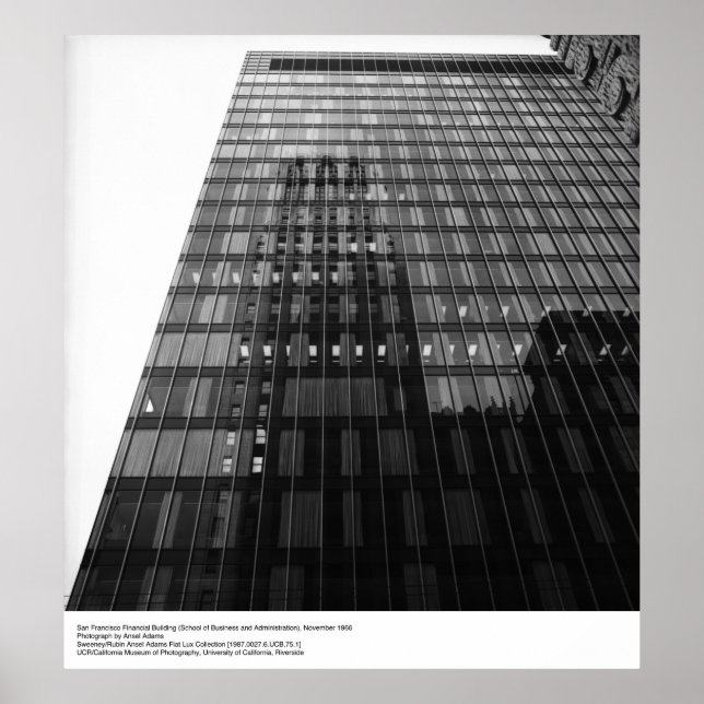 Poster Bâtiment financier 1966, par Ansel Adams (Devant)