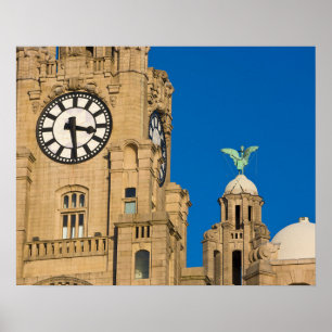 Poster Bâtiment Liver, Liverpool, Merseyside, Angleterre