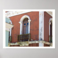 Bâtiment rouge dans le Vieux San Juan, Porto Rico