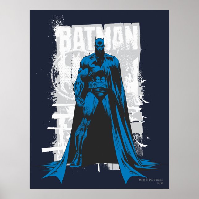 Poster Batman Comic - Vue Vintage (Devant)