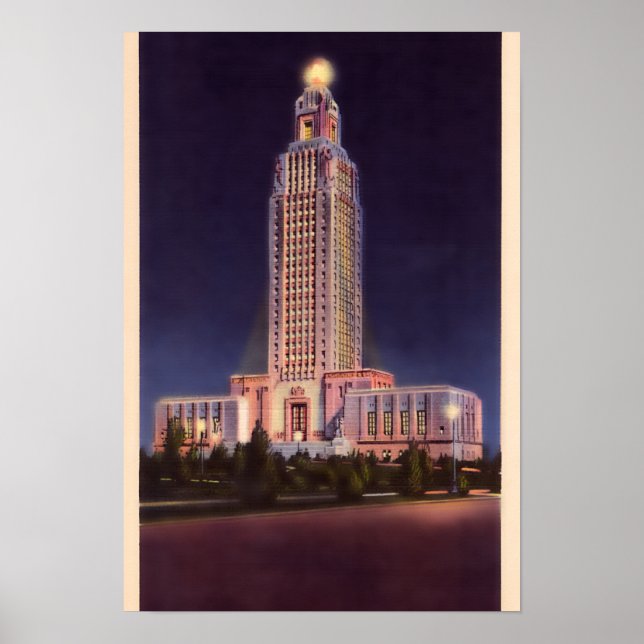 Poster Baton Rouge Louisiana State Capitol (Devant)